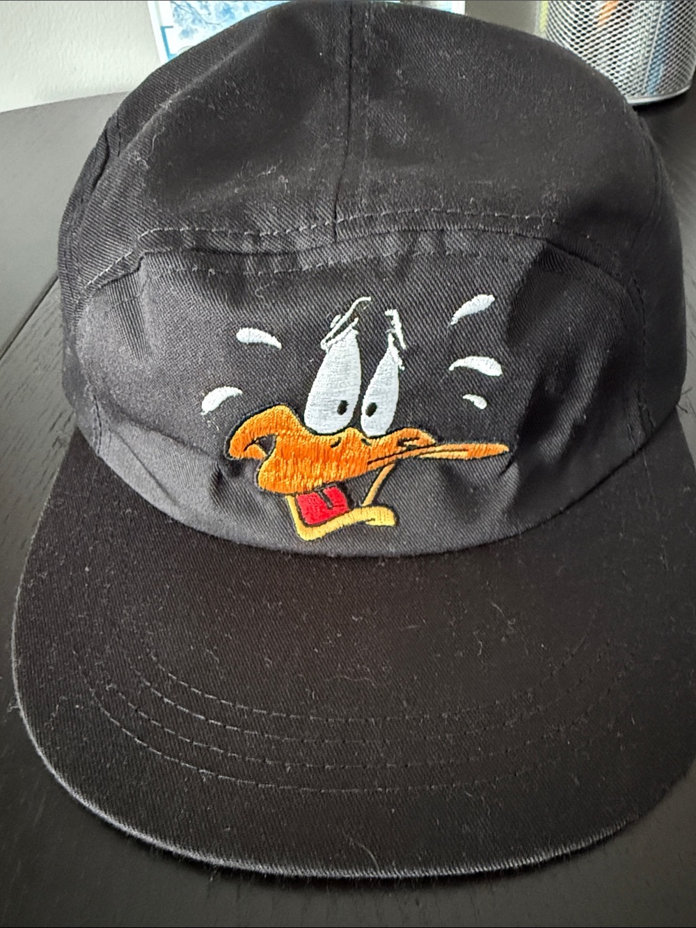 Black kids hat with Donald Duck Embroidery